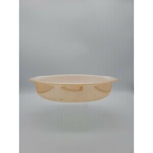 Vintage Anchor Hocking Fire King Peach Luster 9 Inch Round Baking Dish